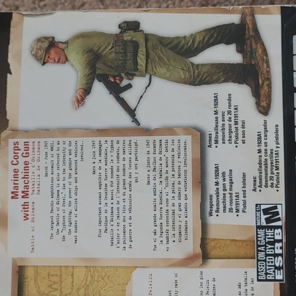 NIB McFarlane Toys Call of Duty MARINE CORPS w/MACHINE GUN Battle of Okinawa - Picture 7 of 10